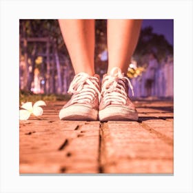 Woman'S Feet Canvas Print