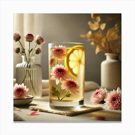 A Beautifully Presented Chrysanthemum Rose Lemonad Canvas Print