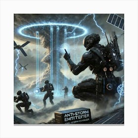 A Sci Fi Depiction Of Aurora Commandos Canvas Print