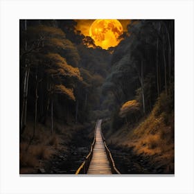 Full Moon In The Forest Canvas Print