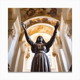 Statue Of St. Francis Canvas Print