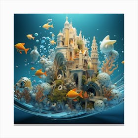 Underwater Castle 3 Canvas Print