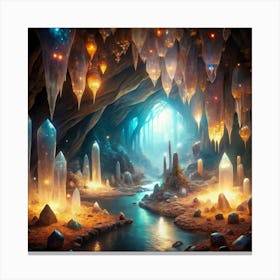 Caves Of Crystals Canvas Print