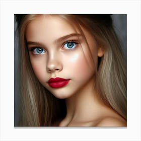 Portrait Of A Young Girl 2 Canvas Print