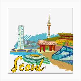 Seoul Cityscape Canvas Print