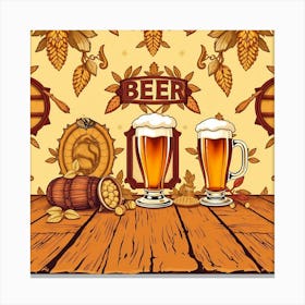 Beer Background Canvas Print