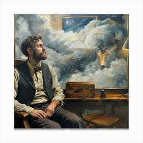 Man In A Chair Canvas Print