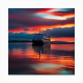 Sunset Cruise Ship 20 Canvas Print