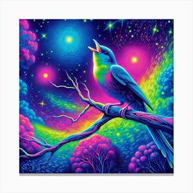 Psychedelic Bird Canvas Print