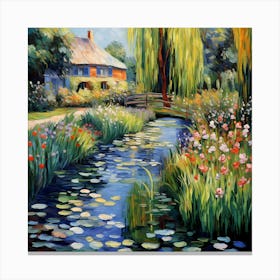 Colourful Canvases: Monet's Idyllic Haven Canvas Print