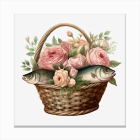 Fish In A Basket Canvas Print