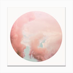 Pink Cloudscape Square Canvas Print