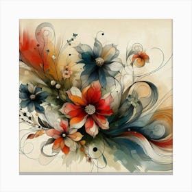 Abstract Floral Painting 4 Canvas Print