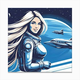 Space Girl by dee Canvas Print