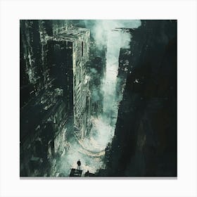 Cityscape Dark Sci-Fi Canvas Print