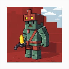 Minecraft Character Canvas Print