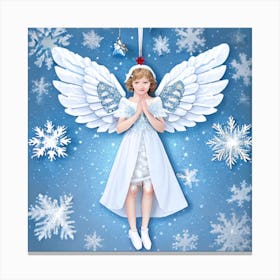 Angel Christmas Ornament Canvas Print