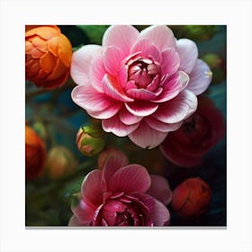 Dahlias Canvas Print