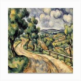 The Bend In The Road, Paul Cézanne 10 Canvas Print