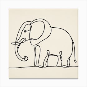 Elephant Picasso style 7 Canvas Print