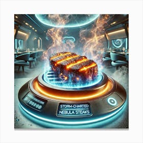 A Futuristic Culinary Dish Named Storm Charred Ne Canvas Print