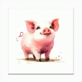 Pink Pig Canvas Print