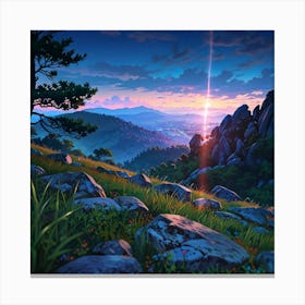 Sunset In The Mountains 23 Canvas Print