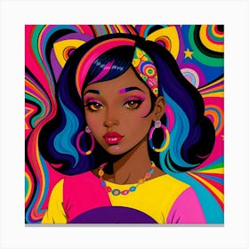 Psychedelic Girl 3 Canvas Print