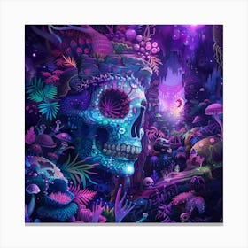 Psychedelic Skull 20 Canvas Print