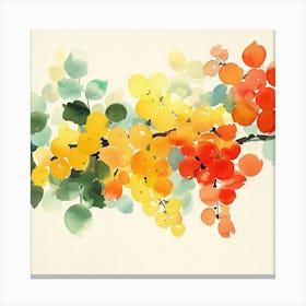 Watercolor Of Grapes Canvas Print