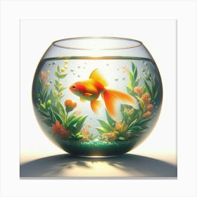 Goldfish In A Bowl Canvas Print
