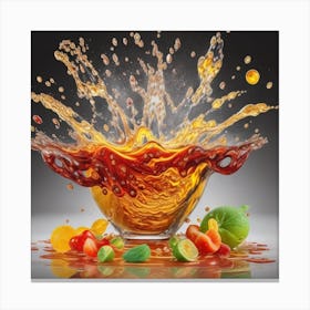 Splashing Liquid Canvas Print