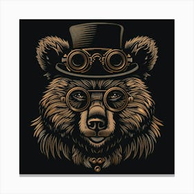 Steampunk Bear 17 Canvas Print