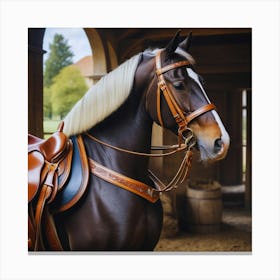 Horse With Bridle 1 Canvas Print