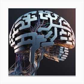 Brain With Wires 7 Canvas Print