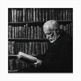 Man Reading A Book Canvas Print