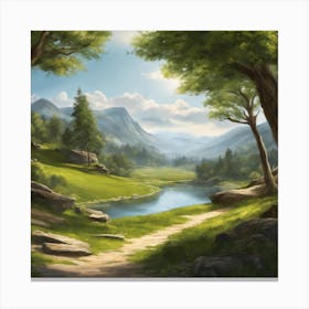 Landscape Painting 29 Canvas Print