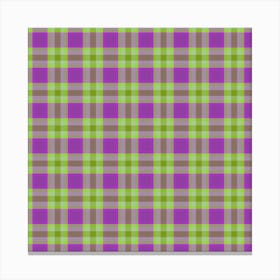 Purple And Green Plaid 5 Canvas Print