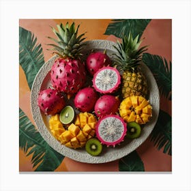 Tropical Fruit Plate 2 Canvas Print