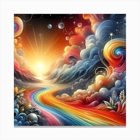 Rainbows In The Sky Canvas Print