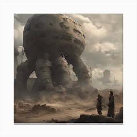 Spaceship In The Desert Canvas Print