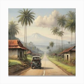 Road In Java Art Print 0 Canvas Print