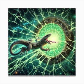 Lizard In Space Canvas Print