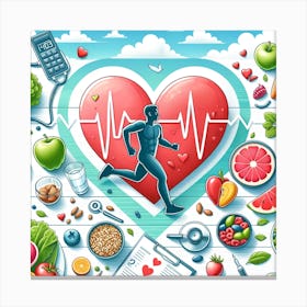 Healthy Lifestyle Concept Canvas Print