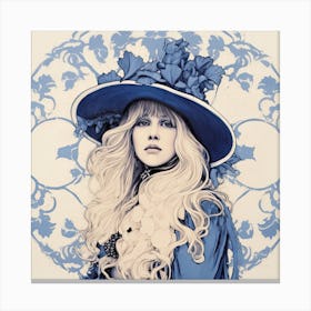 Stevie Nicks Delft Tile Illustration 3 Canvas Print