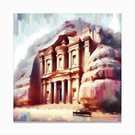 Ancient Petra in Jordan - Painting Canvas Print