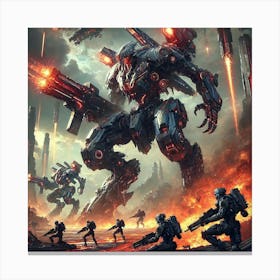 Yin Sun Order Mech Deployment Canvas Print