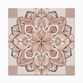 Trending Nude Color Mandala A Symmetrical Mandala Design Where Each Section Is Filled With Differen 272222507 (2) Canvas Print