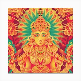 Durga Puja Themed Banner Texture With Goddess Du 1718401736 2 Canvas Print