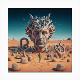 'The Man In The Desert' 2 Canvas Print